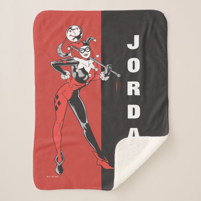 Cobertor Sherpa Harley Quinn 4 (Frente)