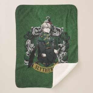 Cobertor Sherpa HARRY POTTER™   Anime Brasão da Casa do Draco Malf