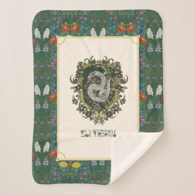 Cobertor Sherpa HARRY POTTER™ | Brasão SLYTHERIN™ (Frente)