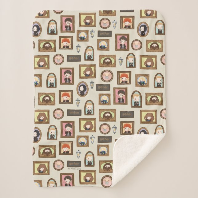 Cobertor Sherpa HARRY POTTER™ Chibi Picture Frame Patterno (Frente)