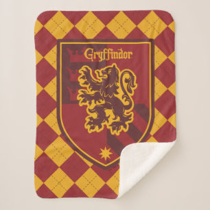 Cobertor Sherpa Harry Potter   Gryffindor House Pride Crest