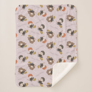 Cobertor Sherpa HARRY POTTER™, Hermione e Ron Flying Patterm