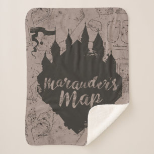 Cobertor Sherpa Harry Potter   Mapa do castelo HOGWARTS™ Maraude