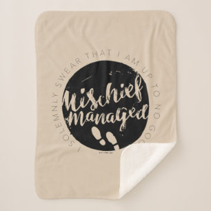 Cobertor Sherpa Harry Potter Tipografia dos mapas de Marauder