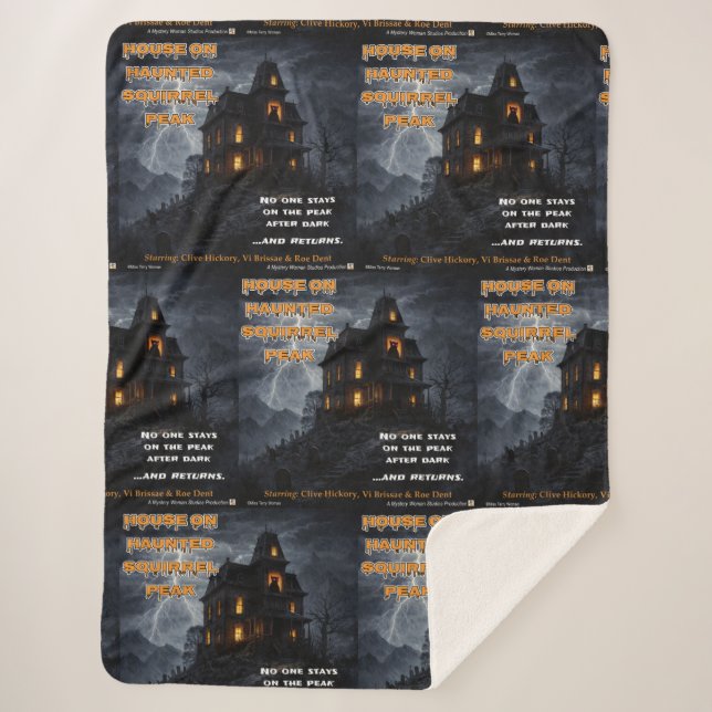 Cobertor Sherpa Haunted Squirrel Peak (Frente)