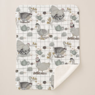 Cobertor Sherpa Haute Couture Chicken impressão Baby Blanket
