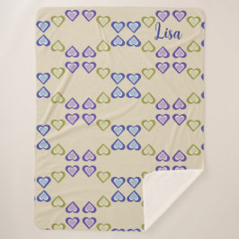 Cobertor Sherpa Hearts