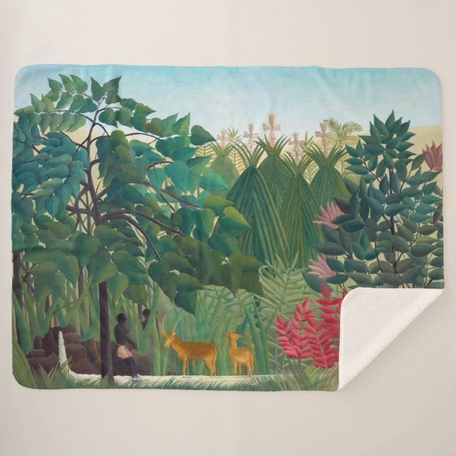 Cobertor Sherpa Henri Rousseau - A Quebra d'Água (Frente (Horizontal))