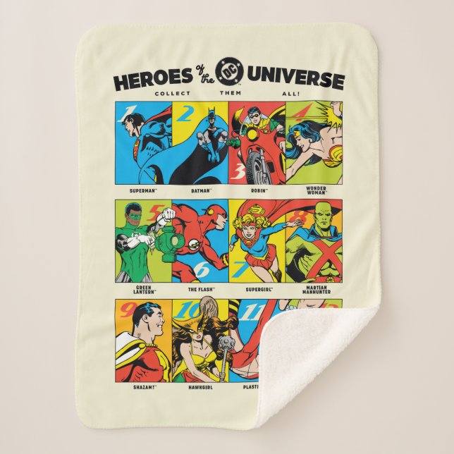 Cobertor Sherpa Heróis do Universo DC™ (Frente)