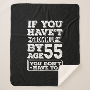 Cobertor Sherpa Hilarious Age 55 Anos Cresce Um Presente Divertido