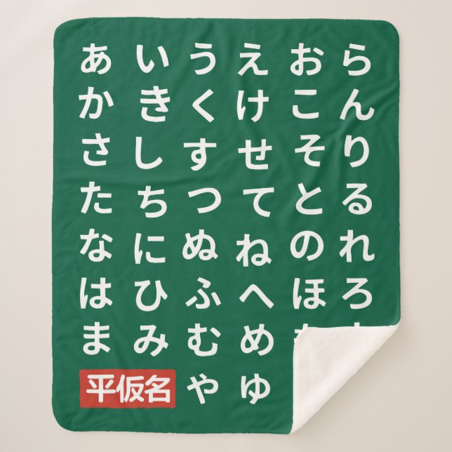 Cobertor Sherpa Hiragana (Frente)