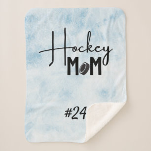 Cobertor Sherpa Hockey mamãe beija roupa cobertora caligrafia azu