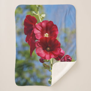 Cobertor Sherpa Hollyhocks sherpa blanket