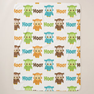 Cobertor Sherpa Hoot Owl Sherpa Blanket