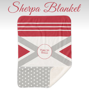 Cobertor Sherpa Hora de Encher o Vermelho e a cinza