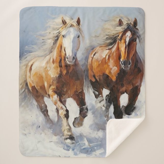 Cobertor Sherpa Horse (Frente)
