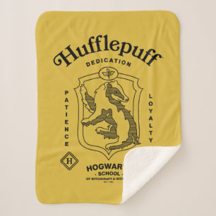 Cobertor Sherpa HUFFLEPUFF™ Dedicação Paciência Lealdade Brasão