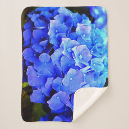 Cobertor Sherpa Hydrangea Blues