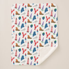 Cobertor Sherpa Ícones Maine