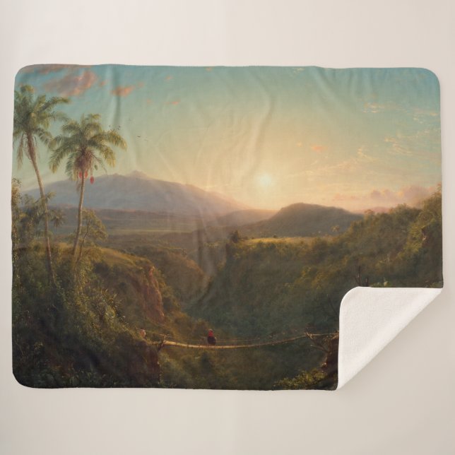 Cobertor Sherpa Igreja de Pichincha Frederic Edwin (Frente (Horizontal))