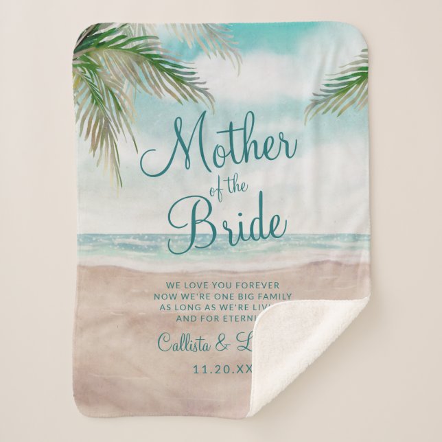 Cobertor Sherpa Ilha Breeze para a Mãe da Noiva (Frente)