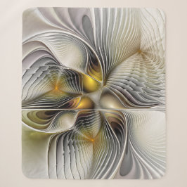 Cobertor Sherpa Ilusão Óptica Abstrata Fractal 3D Com Profundidade