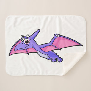 Cobertor Sherpa Ilustração Bela De Um Pterodactilo Voador.