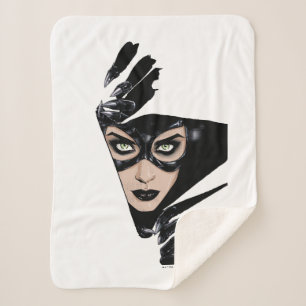 Cobertor Sherpa Ilustração da Capa Catwoman: As Garras Estão de Fo