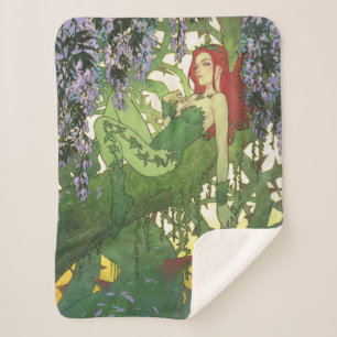 Cobertor Sherpa Ilustração da Capa do Batman Rebirth Poison Ivy