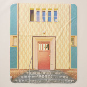 Cobertor Sherpa Ilustração da casa amarela