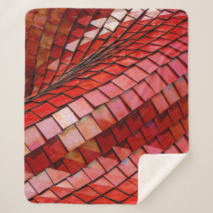 Cobertor Sherpa Ilustração de azulejos vermelhos