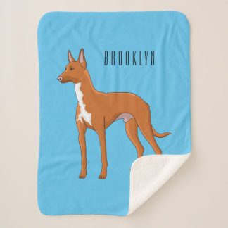 Cobertor Sherpa Ilustração de desenho animado de cão aficionado po