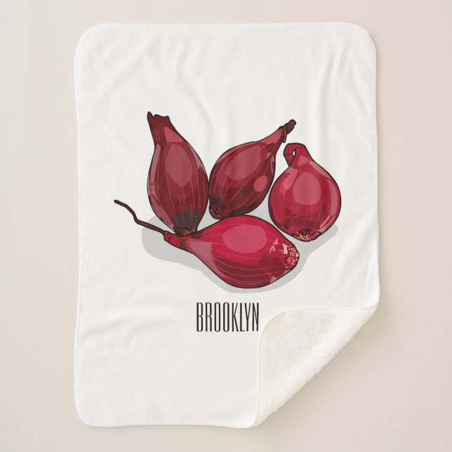 Cobertor Sherpa Ilustração de desenho animado de slot (Frente)