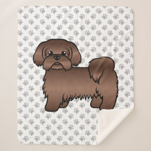Cobertor Sherpa Ilustração do Cão de Cartoon Gelado de Fígado