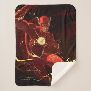 Cobertor Sherpa Ilustração Flash de Crise Infinita
