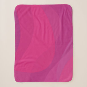 Cobertor Sherpa Ilustração ondulada urbana cor-de-rosa, moderna,