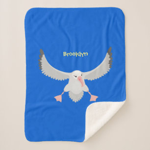 Cobertor Sherpa Imagem de desenho animado de aves voadoras de alba
