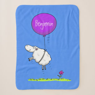 Cobertor Sherpa Imagem de humor de desenho animado de balão de ove
