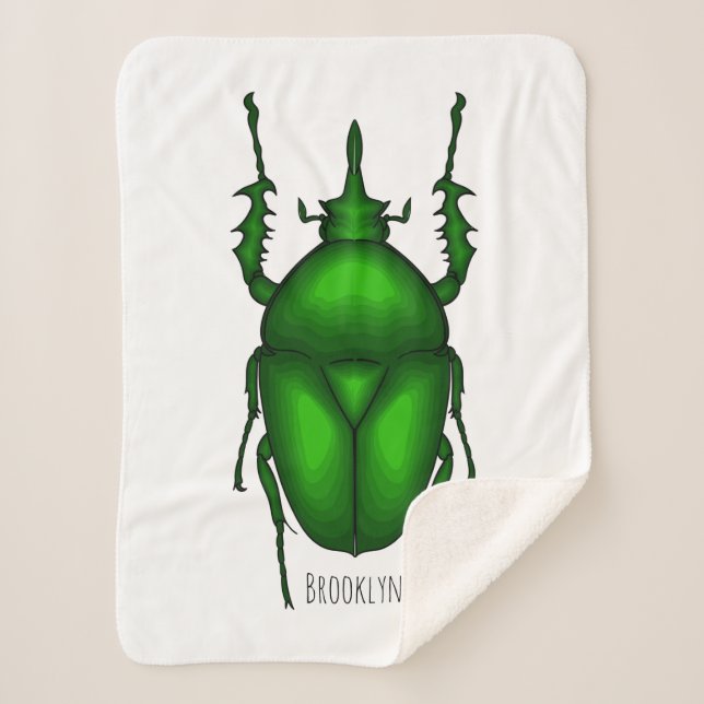 Cobertor Sherpa Imagem do inseto Mecynorhina torquata (Frente)