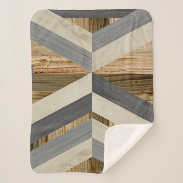 Cobertor Sherpa Imagem Geométrica (Frente)