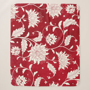 Cobertor Sherpa Imitação da porcelana chinesa: pintura floral