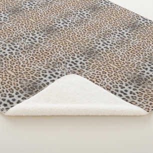 Cobertor Sherpa Impressão animal de pele de leopardo elegante e so