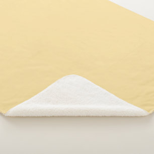 Cobertor Sherpa Impressão de Cor Sólida Amarela da Manteiga de Pip