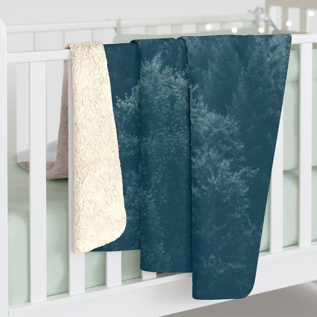 Cobertor Sherpa Impressão de Florestas e Árvores Personalizadas (Criador carregado)