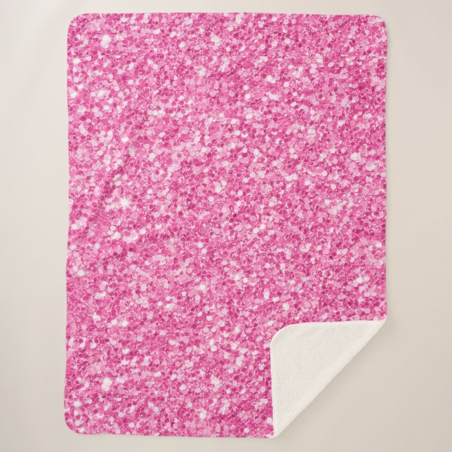 Cobertor Sherpa Impressão de folga de Pastel rosa (Frente)