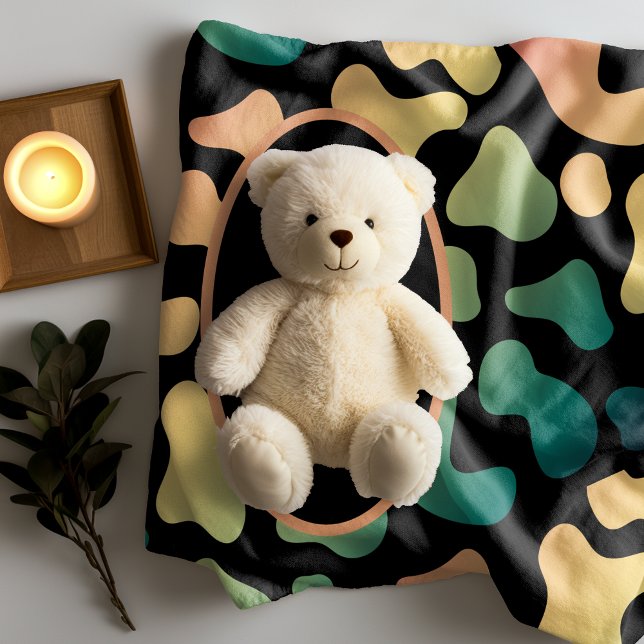 Cobertor Sherpa Impressão de Vaca Verde Personalizada Sherpa Blank (Criador carregado)