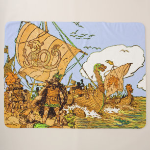 Cobertor Sherpa impressão de Vikings