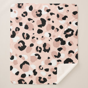 Cobertor Sherpa Impressão em animais-leopardo Abstrato moderno