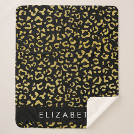 Cobertor Sherpa Impressão Leopardo, Leopardo Dourado, Literatura, 