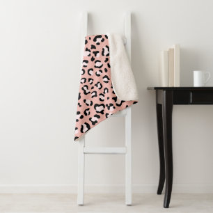 Cobertor Sherpa Impressão Leopardo, Manchas Leopardo, Leopardo Ros